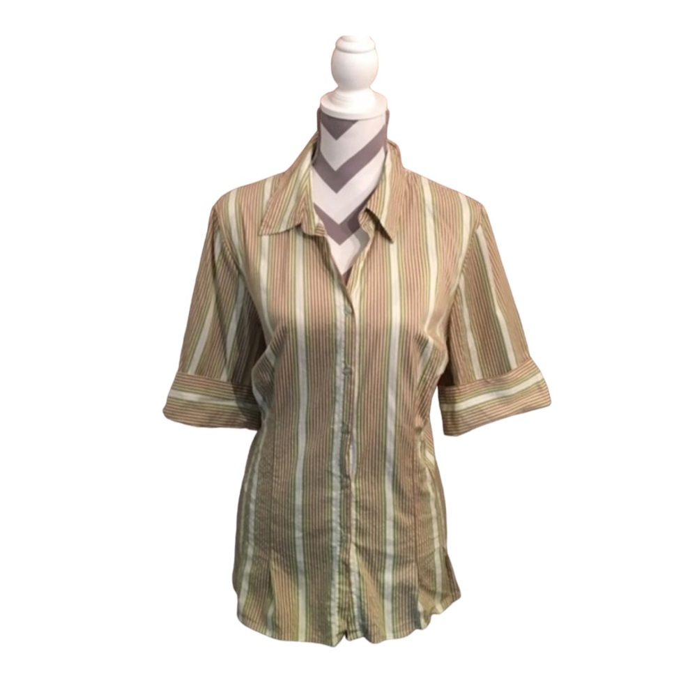 ✂️Last Call ✂️➕Striped LB 3/4 Sleeve Shirt-161
